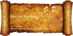 Opris Dorina névjegykártya